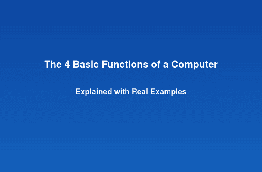 The 4 Basic Functions of a Computer Explained with…