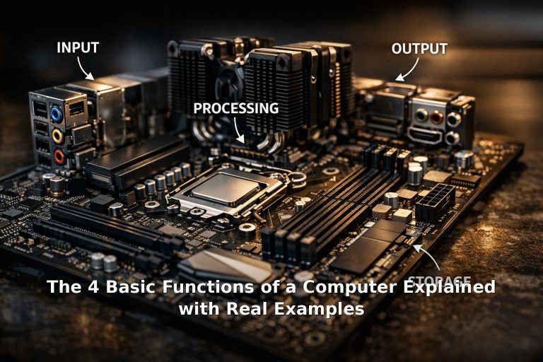 The 4 Basic Functions of a Computer Explained with Real Examples
